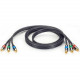 Black Box Component Video Cable - (3) RCA on Each End, 3-ft. (9.8-m) - 3 ft Component Video Cable for DVD Player, Blu-ray Player, Gaming Console, Video Device - First End: 3 x RCA Component Video - Second End: 3 x RCA Component Video - Gold Plated Connect