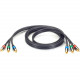 Black Box Component Video Cable - (3) RCA on Each End - 6 ft RCA Video Cable for Video Device, DVD Player, Blu-ray Player, Gaming Console - First End: 3 x RCA Male Component Video - Second End: 3 x RCA Male Component Video - Gold Plated Connector - 23 AWG