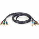 Black Box Component Video Cable - (3) RCA on Each End, 12-ft. (3.7-m) - 12 ft Component Video Cable for DVD Player, Blu-ray Player, Gaming Console, Video Device - First End: 3 x RCA Component Video - Second End: 3 x RCA Component Video - Gold Plated Conne