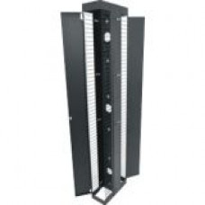 Middle Atlantic Products Dual Cable Duct, 45 Space - Duct - Black - 45U Rack Height VCD-6-45-DC