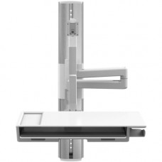 Humanscale V/Flex Wall Mount for Keyboard, Monitor - Silver, White - 10 lb Load Capacity VF36-SDXX-20610