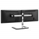 Atdec dual/single monitor desk mount - Freestanding base - Flat and Curved up to 32in or 26.5lb - VESA 75x75, 100x100 - Quick display release, tilt, pan, landscape/portrait - QuickShift&trade; lever mechanism, tool-free - 20&deg; viewing angle adj