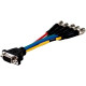 Comprehensive Pro AV/IT Series VGA HD15 plug to 5 BNC jacks cable 6 inches - BNC/VGA for Video Device - 1 x HD-15 Male VGA - 5 x BNC Female Video - Shielding - RoHS Compliance VGA15P-5BJ-6INHR