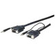 Comprehensive Pro AV/IT Series VGA w/Audio HD15 pin Plug to Plug Cable 100ft - Mini-phone/VGA for Audio/Video Device - 1 x HD-15 Male VGA, 1 x Mini-phone Stereo Audio - 1 x HD-15 Male VGA, 1 x Mini-phone Stereo Audio - Shielding - RoHS Compliance VGA15P-P