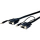 Comprehensive Pro AV/IT Series VGA w/Audio HD15 pin Plug to Plug Cable 12ft - Mini-phone/VGA for Audio/Video Device - 1 x HD-15 Male VGA, 1 x Mini-phone Stereo Audio - 1 x HD-15 Male VGA, 1 x Mini-phone Stereo Audio - Shielding - RoHS Compliance VGA15P-P-
