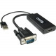 Plugable Monitor Adapter - VGA to HDMI (1080p @ 60Hz) - 10.24" HDMI/USB/VGA A/V Cable for Audio/Video Device, TV, Speaker, Monitor, Video Device, Computer - First End: 1 x HDMI Female Digital Audio/Video - Second End: 1 x HD-15 Male VGA, Second End: 