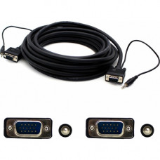 AddOn 15ft VGA Male to Male Black Cable with 3.5mm Audio Input - 100% compatible and guaranteed to work - TAA Compliance VGAMM15A