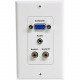 Startech.Com 15-Pin Female VGA Wall Plate with 3.5mm and RCA - White - 1-gang - D-sub VGA - RoHS Compliance VGAPLATERCA