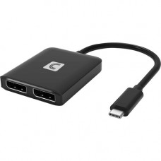 Comprehensive VersaHub USB-C to Dual DP MST 4K60 Portable Hub - 1 Pack - 1 x Type C Male USB - 2 x DisplayPort Female Digital Audio/Video - 7680 x 4320 Supported - Black VHUB-MSTC2DP