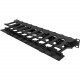 Vertiv Horizontal Cable Manager with finger slots| 1U| (VRA1002) - Black - 1 Pack - 1U Rack Height - 19" Panel Width - Metal VRA1002