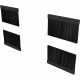 Vertiv Cable Pass Through Brush Kit for Top Panel - 8 pcs. (VRA2006) - Black - 8 Pack - Metal VRA2006