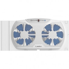 Lasko Electrically Reversible Twin Window Fan with Bluetooth - 3 Speed - Thermostat, Reverse Airflow, Timer, Bluetooth - 10.2" Height x 21.7" Width W09560