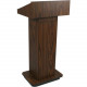 AmpliVox W505 - Executive Non-sound Column Lectern - Rectangle Top - Sculpted Base - 20.75" Table Top Width x 16.50" Table Top Depth - 47" Height x 22" Width x 18" Depth - Assembly Required - High Pressure Laminate (HPL), Walnut W