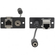 Kramer WA-45 Network/Audio Faceplate Insert - 2 x Mini-phone Port(s) - 2 x RJ-45 Port(s) WA-45