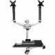 Startech.Com Wall Mounted Computer Workstation - Premium - Articulating Dual Monitor Arm - Keyboard Arm - Wall Mount Sit Stand Desk - Compact wall mounted computer workstation for dual monitors up to 30" (up to 19.8lb/9kg per display) - Ideal for spa