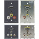 Kramer WAV-5 Audio/Video Faceplate - 1-gang - 2 x Mini-phone Port(s) - 4 x RCA Port(s) - 2 x VGA Port(s) - RoHS, WEEE Compliance WAV-5