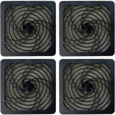 Black Box Fan Filter Kit - (4) 4-in. Filters, RF207 and RM386 Series Fans - For Fan - 4.9" Height x 4.9" Width x 0.4" Depth - TAA Compliant WMD-FILTERKIT