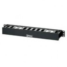 PANDUIT PatchLink Horizontal Cable Manager - Black - 1U Rack Height - 19" Panel Width - TAA Compliance WMPFSE