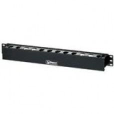 PANDUIT PatchLink Horizontal Cable Manager - Black - 1U Rack Height - 19" Panel Width - TAA Compliance WMPLFSE