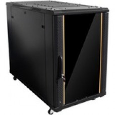 Istarusa Claytek WNG1810-KBR1CM1U Rack Cabinet - For Server - 18U Rack Height x 19" Rack Width - Floor Standing - Black - SPCC, SPCC, SPCC, Glass, Aluminum, Steel - 780 lb Dynamic/Rolling Weight Capacity - 1700 lb Static/Stationary Weight Capacity WN