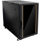 Istarusa Claytek WNG1810-DWR2CM2UB Rack Cabinet - For Server - 18U Rack Height x 19" Rack Width - Floor Standing - Black - SPCC, SPCC, SPCC, Glass, Aluminum, Steel - 780 lb Dynamic/Rolling Weight Capacity - 1700 lb Static/Stationary Weight Capacity W