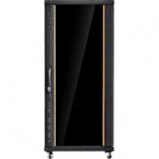 Istarusa Claytek 32U 1000mm Depth Rack-mount Server Cabinet with 2U Supporting Tray - For Server - 32U Rack Height32" Rack Depth - Rack-mountable - Black - SPCC, Steel, Glass, Aluminum - 780 lb Dynamic/Rolling Weight Capacity - 1700 lb Static/Station