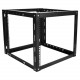 Istarusa Claytek 9U 800mm Adjustable Wallmount Server Cabinet - For Server - 9U Rack Height x 19" Rack Width x 31.50" Rack Depth - Wall Mountable - Black - Cold-rolled Steel (CRS), SPCC - 145 lb Maximum Weight Capacity - TAA Compliance WOM-980