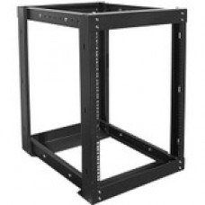 Istarusa Claytek 15U 1100mm Adjustable Open Frame Server Rack with 2U Cable Management - For Server - 15U Rack Height43.31" Rack Depth - Black - SPCC, Steel - 375 lb Maximum Weight Capacity - TAA Compliance WOR1511-CM2U