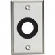 Black Box A/V Stainless Wallplate, Single-Gang, Rubber Grommet, 1" Hole - 1-gang - Stainless WP840