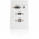Comprehensive Faceplate - 1-gang - White Aluminum - 1 x HDMI Port(s) - 1 x Mini-phone Port(s) - 1 x VGA Port(s) WPPT-HVAB1-AW