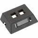 Black Box GigaStation2 Modular Furniture Wallplate - 2-Port, Black - 2 x Total Number of Socket(s) - Black - Thermoplastic - TAA Compliant - TAA Compliance WPT459-MF