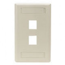 Black Box GigaStation2 2 Socket Network Faceplate - 2 x Socket(s) - Office White - TAA Compliance WPT462