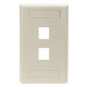 Black Box GigaStation2 2 Socket Network Faceplate - 2 x Socket(s) - Office White - TAA Compliance WPT462