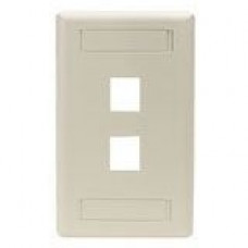 Black Box GigaStation2 2 Socket Network Faceplate - 2 x Socket(s) - White - TAA Compliance WPT464