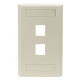 Black Box GigaStation2 2 Socket Network Faceplate - 2 x Socket(s) - White - TAA Compliance WPT464