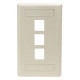 Black Box GigaStation2 3 Socket Network Faceplate - 3 x Socket(s) - White - TAA Compliance WPT470