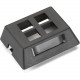 Black Box GigaStation2 Modular Furniture Wallplate - 4-Port, Black - 4 x Total Number of Socket(s) - Black - High Impact Thermoplastic - TAA Compliant WPT471-MF