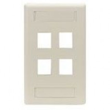 Black Box GigaStation2 4 Socket Network Faceplate - 4 x Socket(s) - Ivory - TAA Compliance WPT472