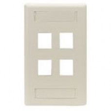 Black Box GigaStation2 4 Socket Network Faceplate - 4 x Socket(s) - White - TAA Compliance WPT476