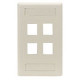 Black Box GigaStation2 4 Socket Network Faceplate - 4 x Socket(s) - White - TAA Compliance WPT476