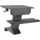 Tripp Lite WorkWise Sit Stand Desktop Workstation Adjustable Standing Desk w/ Clamp - 22.70" Height x 15.70" Width x 23.60" Depth - Assembly Required - Black WWSSDC