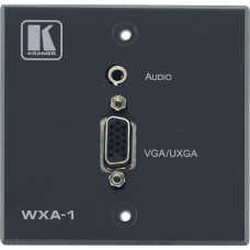 Kramer 2 Port Audio & Video Faceplate - 1-gang - HD-15 VGA, Mini-phone Stereo Audio Line Out WXA-1