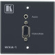 Kramer 2 Port Audio & Video Faceplate - 1-gang - HD-15 VGA, Mini-phone Stereo Audio Line Out WXA-1
