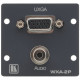 Kramer 2 Sockets Audio/Video Faceplate Insert - 1 x Mini-phone Port(s) - 1 x VGA Port(s) WXA-2P