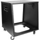 Istarusa Claytek 10U 500mm Depth Sloping Media Rack - For A/V Equipment, Server - 10U Rack Height - Black - Steel - TAA Compliance WZ-1050