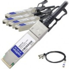 AddOn NetAPP X66120-3 Compatible TAA Compliant 40GBase-CU QSFP+ to 4xSFP+ Direct Attach Cable (Passive Twinax, 3m) - 100% compatible and guaranteed to work - TAA Compliance X66120-3-AO