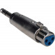 Qvs 1/4 Male to XLR Female Audio Adaptor - 1 x 6.35mm Male Audio - 1 x XLR Female Audio - Silver XLRT-BFM