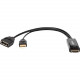 Rocstor HDMI to DisplayPort 4K@30Hz Adapter M/F - Black - 8.70" DisplayPort/HDMI/USB A/V Cable for Audio/Video Device, Camera, Computer, Blu-ray Player, Gaming Console, Projector, Monitor, Notebook, Workstation, DVD, Desktop PC - First End: 1 x 19-pi