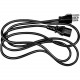 Rocstor 6ft Computer Power Cord NEMA5-15P to C13 - For PC, Printer, Projector, Television, Server, PDU - Black Y10C111-B1