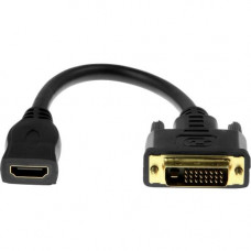 Rocstor HDMI to DVI-D Video Cable Adapter - 8in - HDMI Female to DVI Male - DVI/HDMI for Notebook, Ultrabook, Desktop Computer, Graphic Cards, Video Device - 8" - 1 Pack - 1 x HDMI Female Digital Audio/Video - 1 x DVI-D (Dual-Link 24+1) Male Digital 